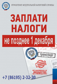 Не забудьте уплатить налоги до 1 декабря 2019 г. Не забудьте уплатить налоги до 1 декабря 2019 г.